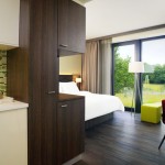 Zimmer im neuen Element Hotel in Frankfurt