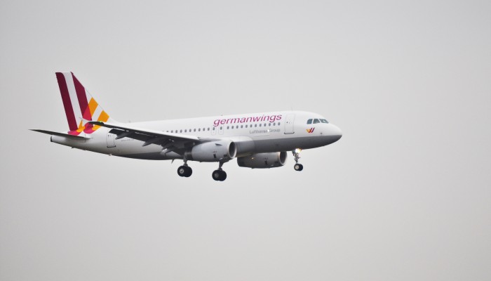 Maschine von Germanwings in der Luft
