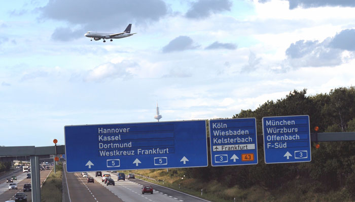 Autobahn Flughafen Frankfurt