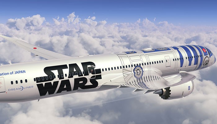 Dreamliner mit „Star Wars“-Bemalung. Foto: ANA
