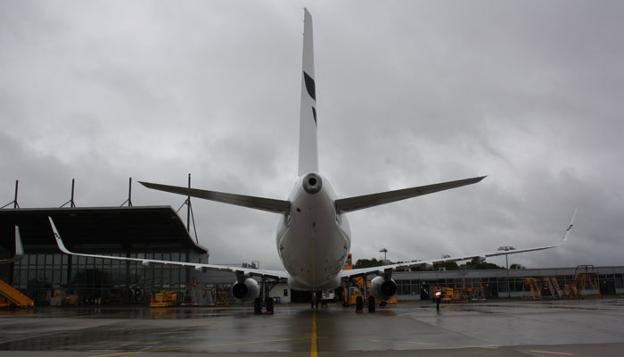 Finnair A321 von hinten
