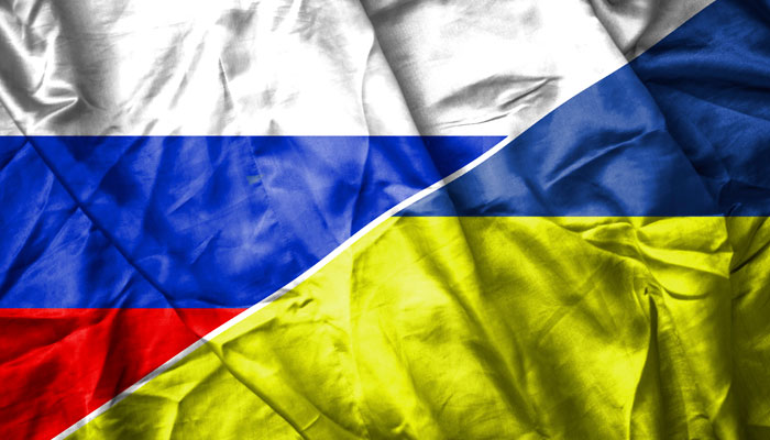Flagge Ukraine Russland