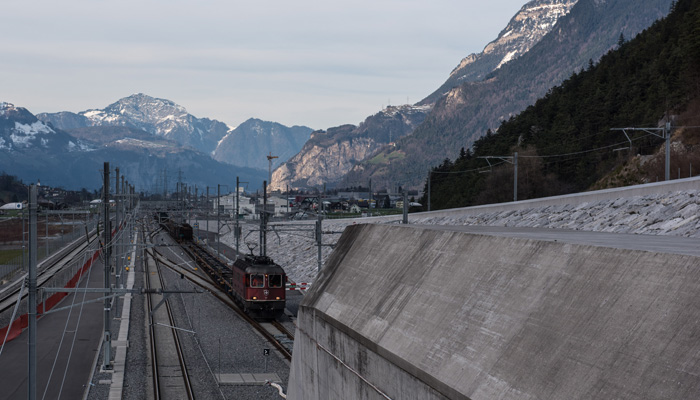 Inbetriebsetzung Nordportal 1500 Meter Güterzug
