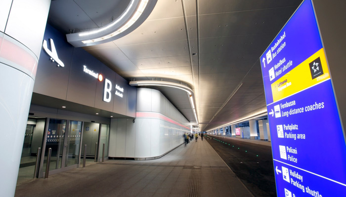 Ankunftsbereich des Terminal 1 am Flughafen Frankfurt