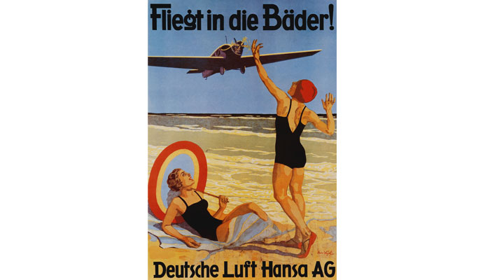Altes Lufthansa-Werbeplakat