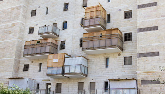 Laubhütten auf Balkonen in Israel