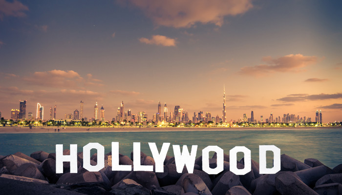Skyline Dubai, Hollywood Schriftzug