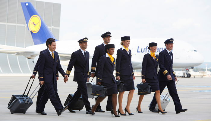 Crew der Lufthansa