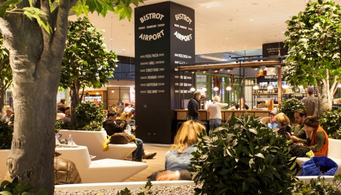 Grüne Wartebereiche und ein neues Restaurant in der Abflughalle B. Foto: Fraport