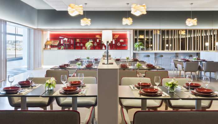 Das Restaurant in Iberias Velázquez Premium-Lounge in Madrid. Foto: Iberia
