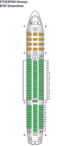 Sitzplan B787 Dreamliner Ethiopian Airlines