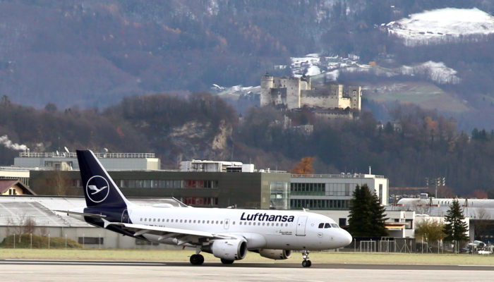 Mit der Airbus A319 der Lufthansa von Salzburg nach Frankfurt. Foto: Salzburg Airport