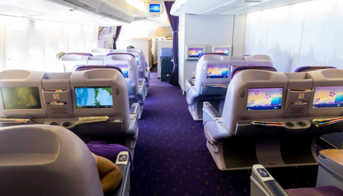 Die Royal Silk-Kabine in der Boeing 747-400. Foto: Thai Airways