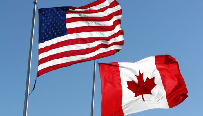 Flags USA ind Canada