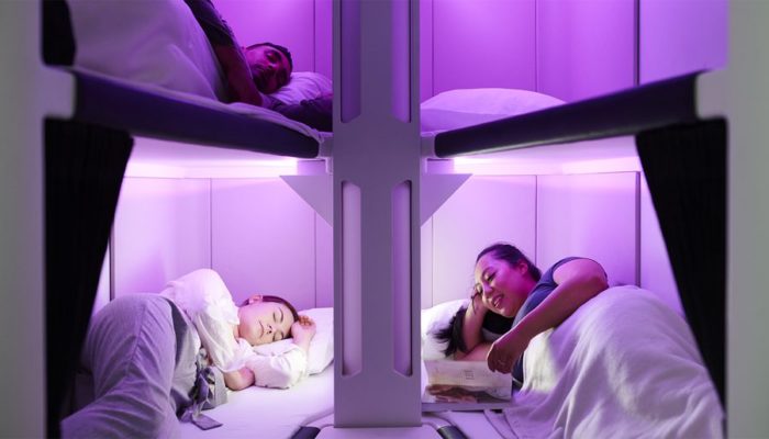 "Economy Skynest": Schlafkapseln für die Economy Class. Foto: Air New Zealand