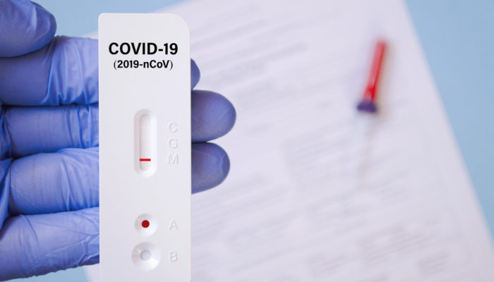 Positive test result by using rapid test for COVID-19