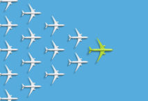 Immer mehr Airlines machen ihre Firmenkundenprogramme grüner. Grafik: iStock