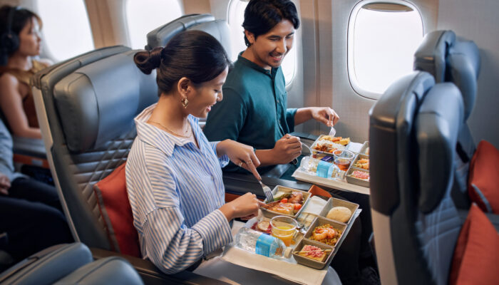 Neue Gerichte in der Premium Economy von Singapore Airlines. Foto: SIA